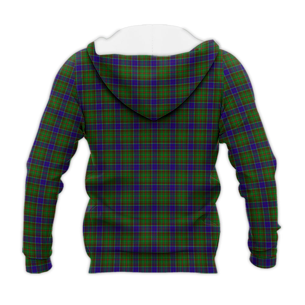 Adam Tartan Knitted Hoodie with Family Crest - Tartanvibesclothing