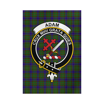 Adam Tartan Garden Flag with Family Crest