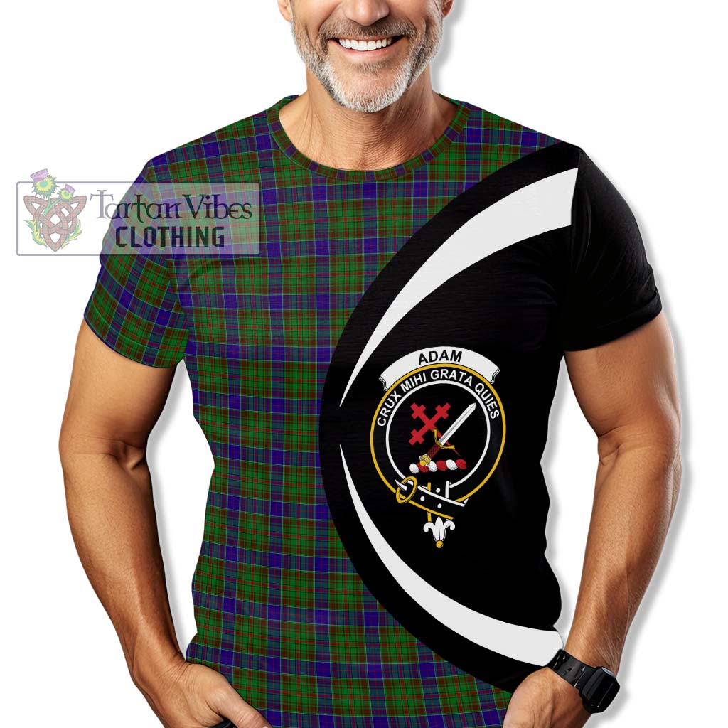 Tartan Vibes Clothing Adam Tartan T-Shirt with Family Crest Circle Style