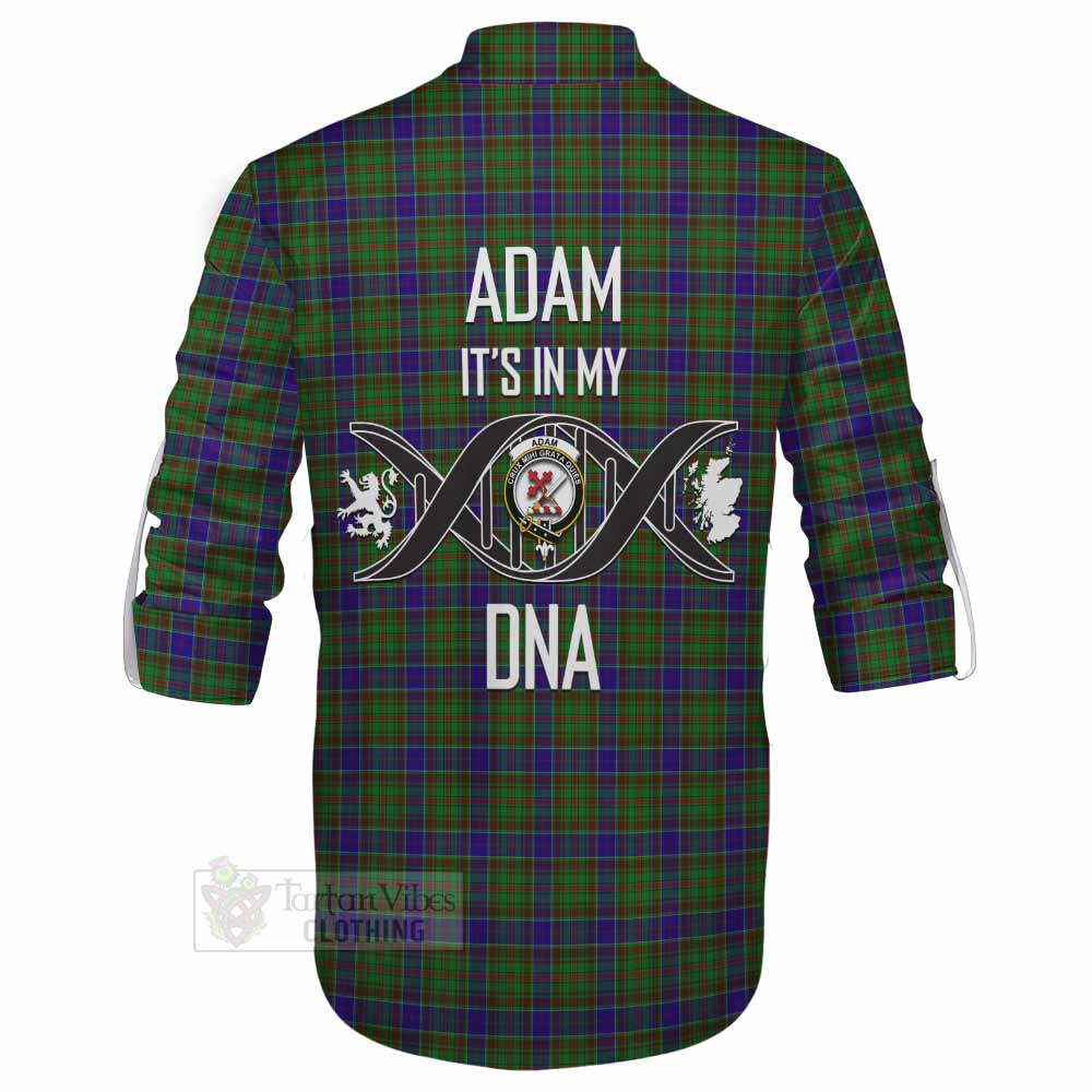 Tartan Vibes Clothing Adam Tartan Ghillie Kilt Shirt with Family Crest DNA In Me Style