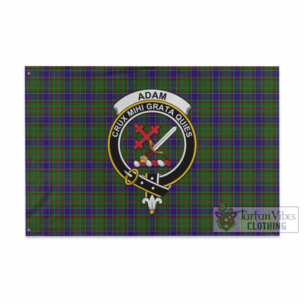 Tartan Vibes Clothing Adam Tartan House Flag with Family Crest