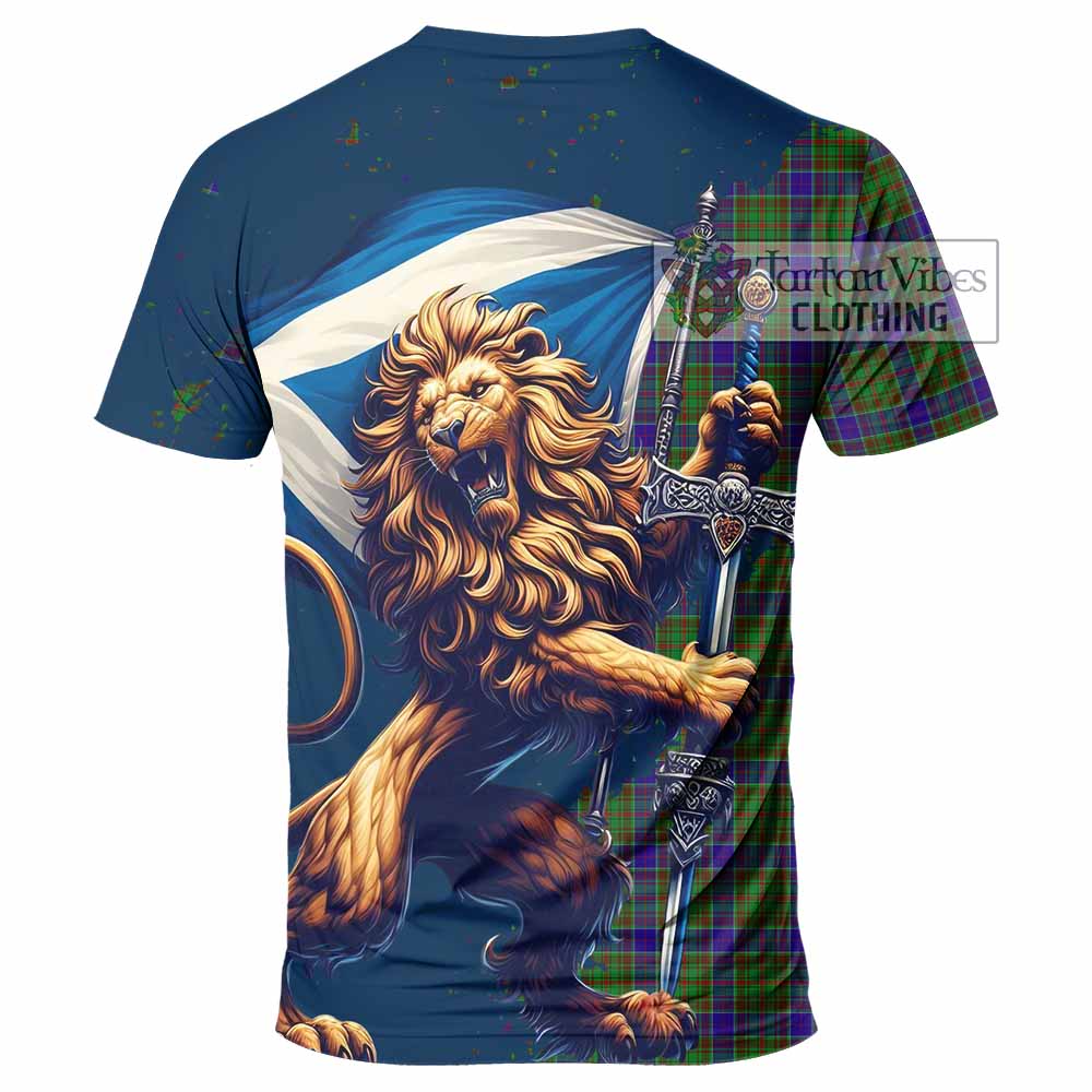 Tartan Vibes Clothing Adam Tartan Family Crest T-Shirt with Scottish Majestic Lion