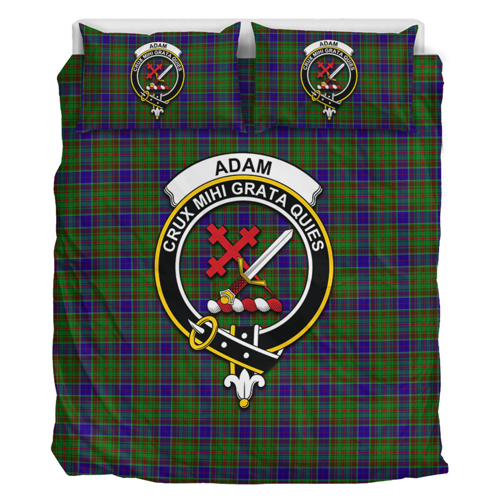 Adam Tartan Bedding Set with Family Crest - Tartan Vibes Clothing