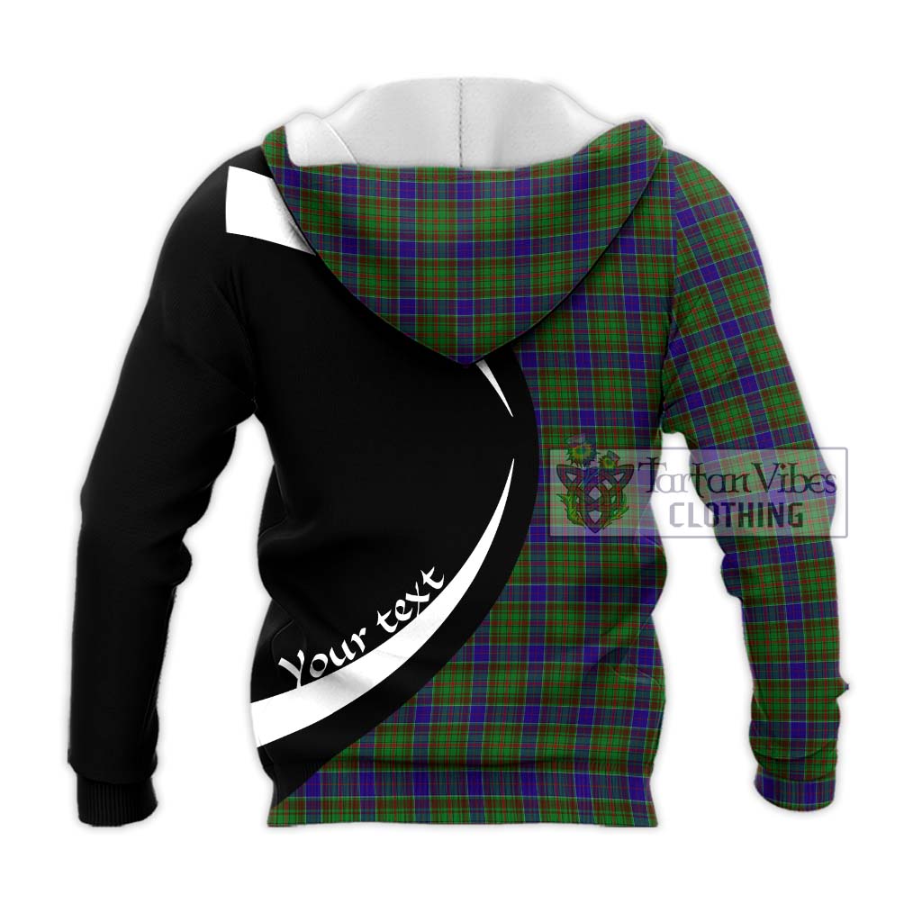 Adam Tartan Knitted Hoodie with Family Crest Circle Style - Tartan Vibes Clothing