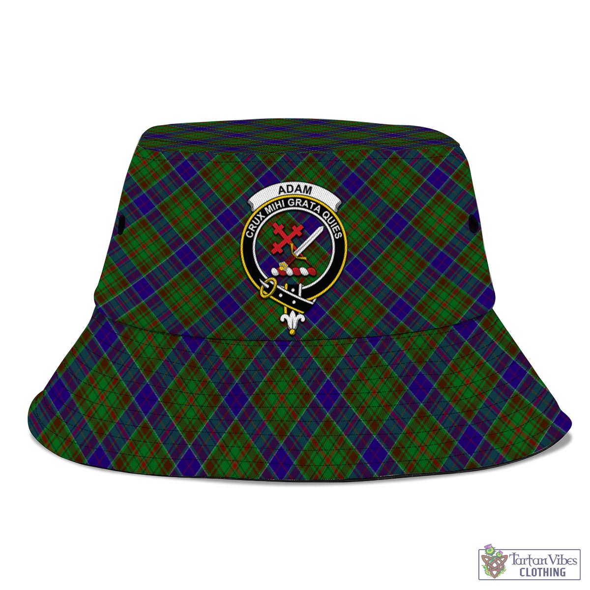 Tartan Vibes Clothing Adam Tartan Bucket Hat with Family Crest