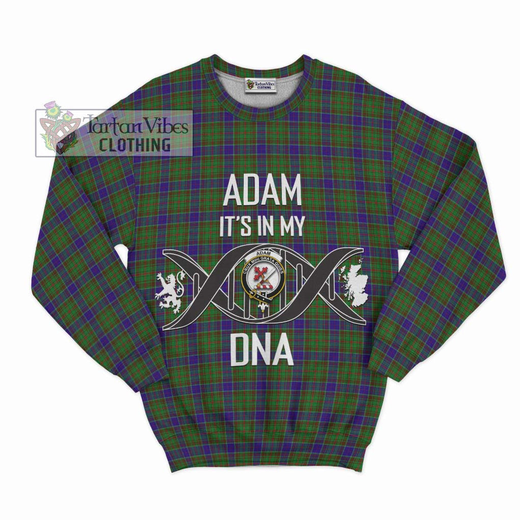 Adam Tartan Sweatshirt with Family Crest DNA In Me Style - Tartanvibesclothing Shop