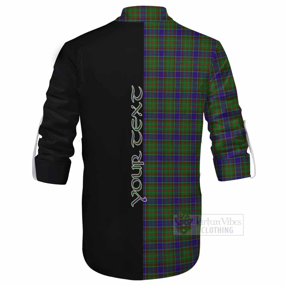 Tartan Vibes Clothing Adam Tartan Ghillie Kilt Shirt with Family Crest and Half Of Me Style