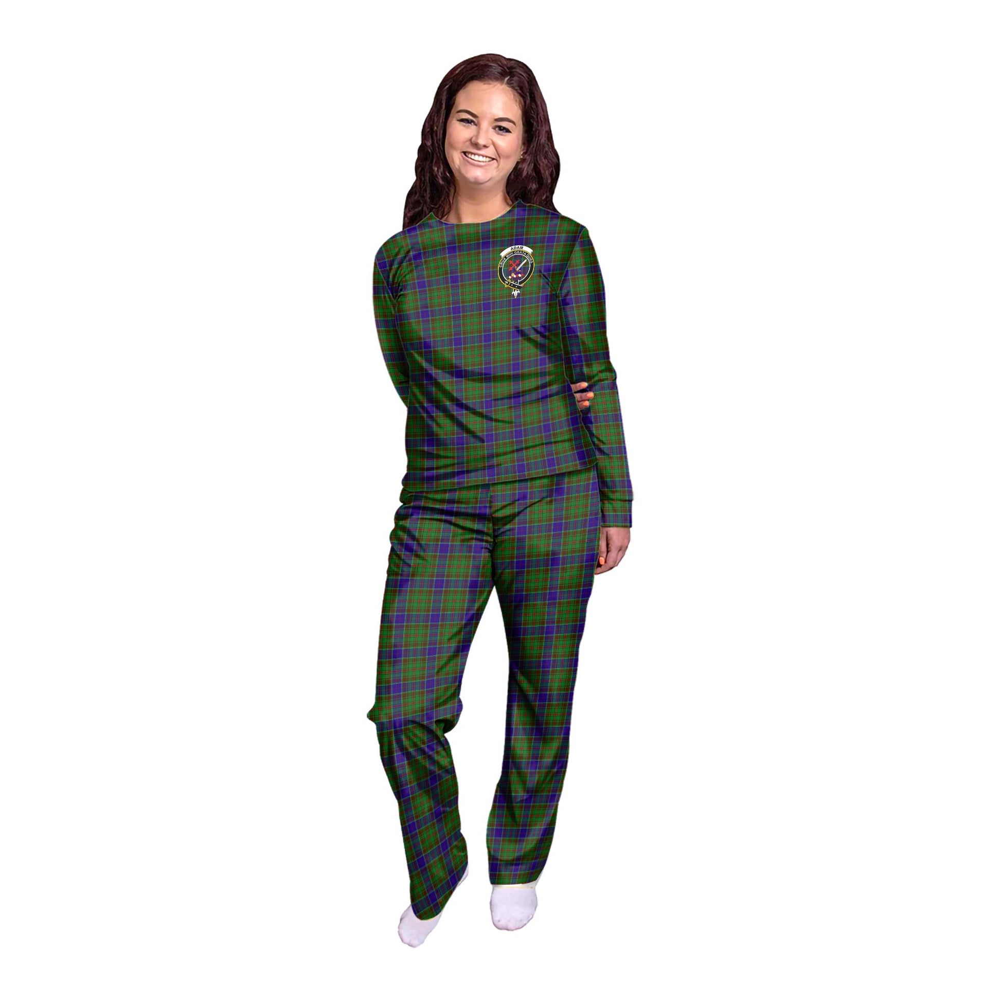 Adam Tartan Pajamas Family Set with Family Crest - Tartan Vibes Clothing