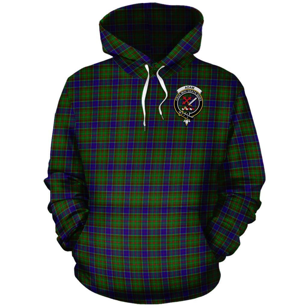 Adam Tartan Hoodie with Family Crest - Tartanvibesclothing
