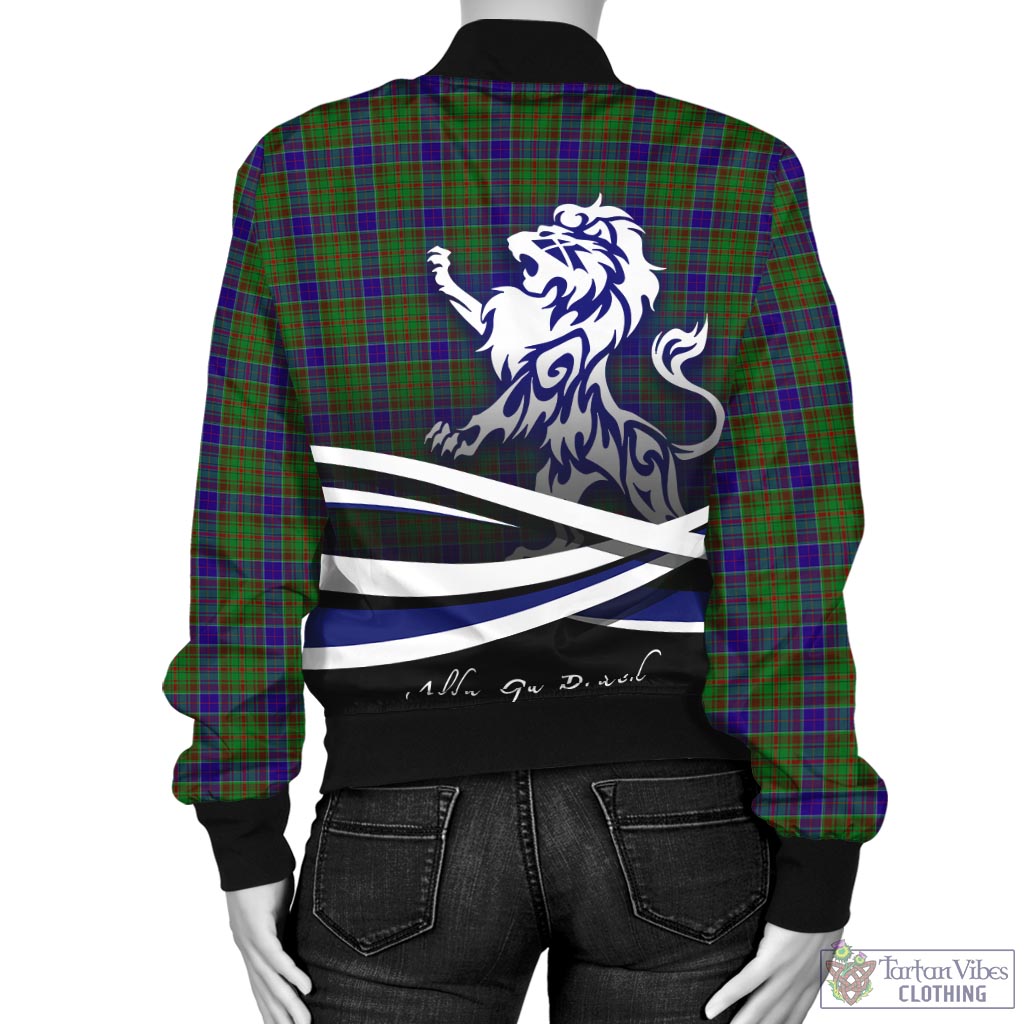 Tartan Vibes Clothing Adam Tartan Bomber Jacket with Alba Gu Brath Regal Lion Emblem