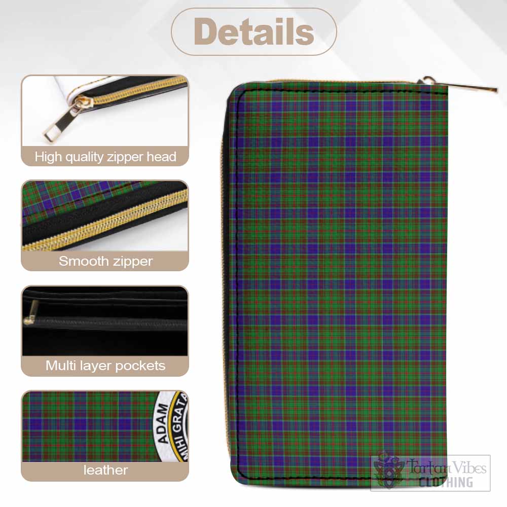Tartan Vibes Clothing Adam Tartan Women's Leather Wallet with Family Crest