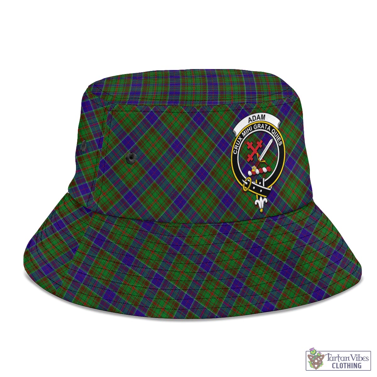 Tartan Vibes Clothing Adam Tartan Bucket Hat with Family Crest