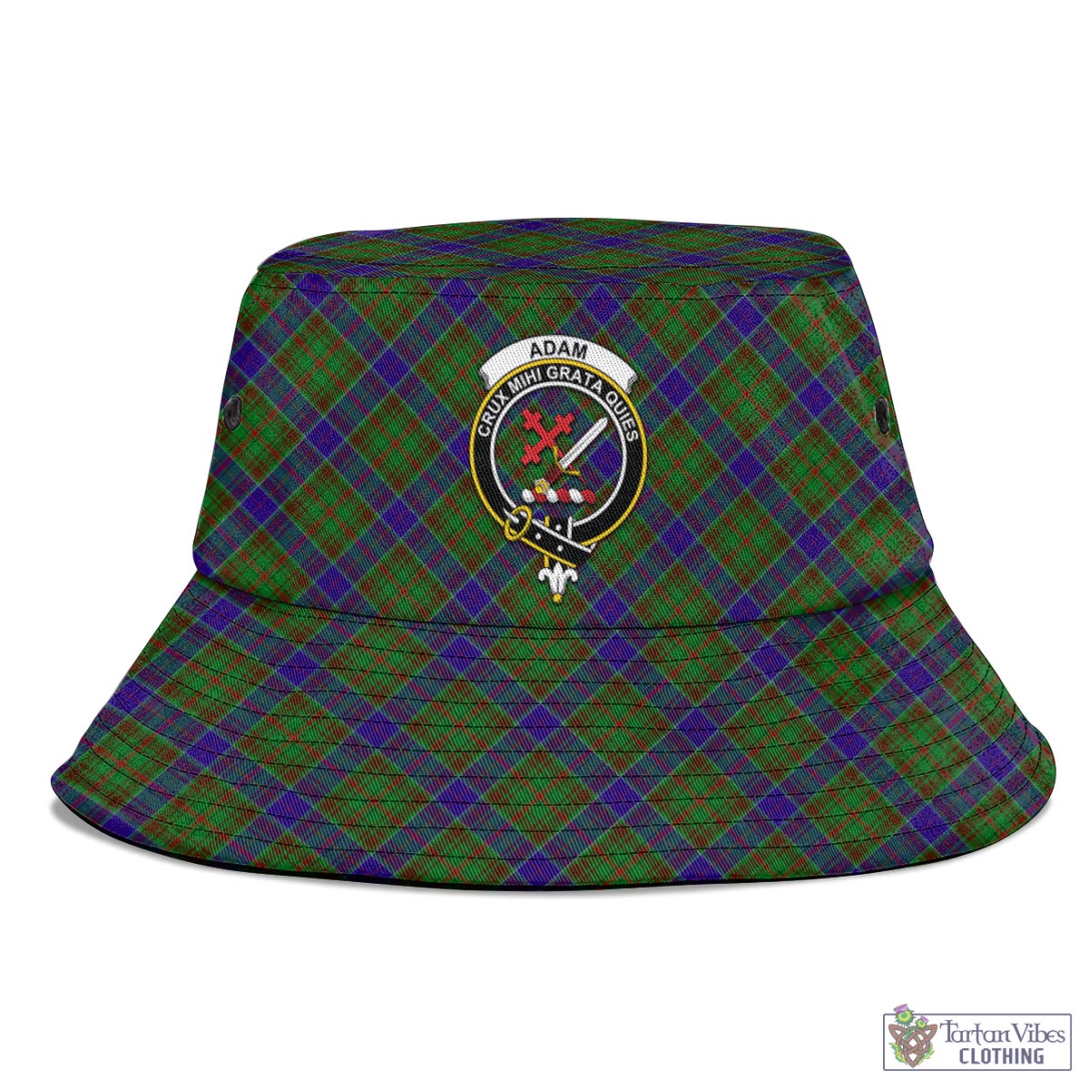 Tartan Vibes Clothing Adam Tartan Bucket Hat with Family Crest