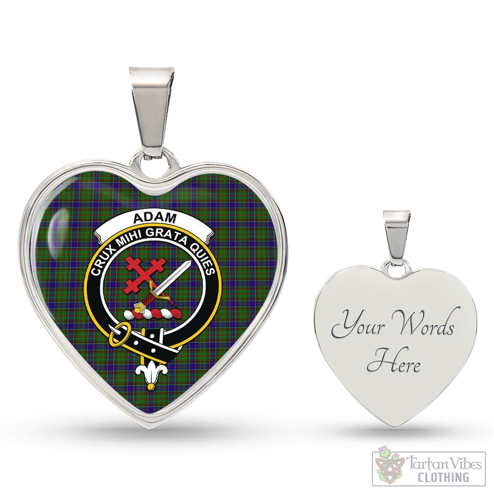 Tartan Vibes Clothing Adam Tartan Heart Necklace with Family Crest
