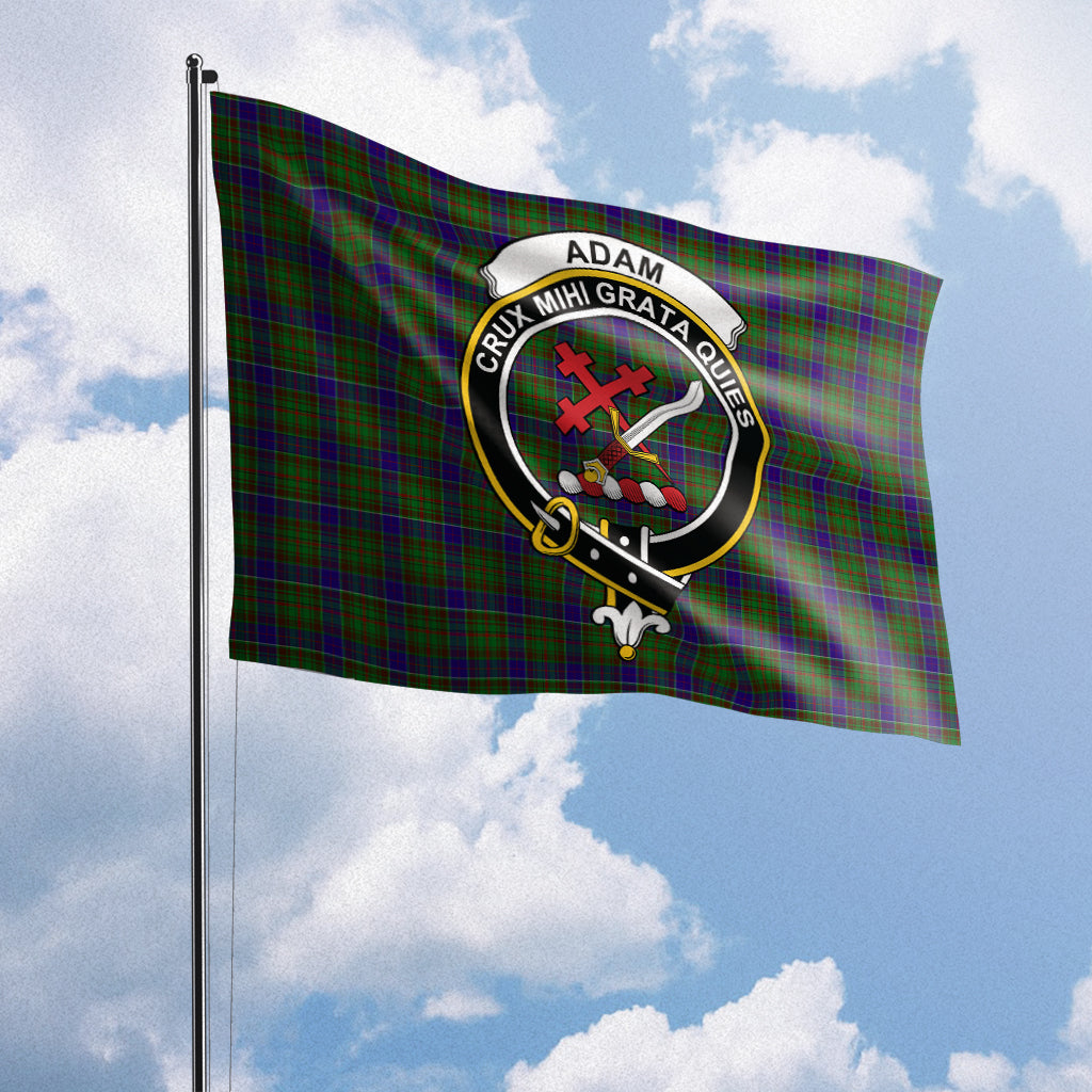 Adam Tartan Flag with Family Crest House Flag (Horizontal) - Tartanvibesclothing