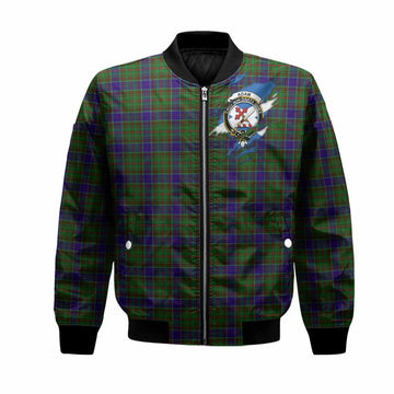 Adam Clan Crest In Me Tartan Bomber Jacket Scotland Flag Style
