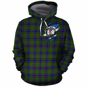 Adam Clan Crest In Me Tartan Cotton Hoodie Scotland Flag Style
