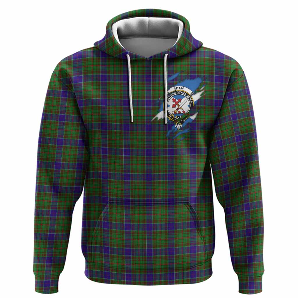 Adam Clan Crest In Me Tartan Hoodie Scotland Flag Style