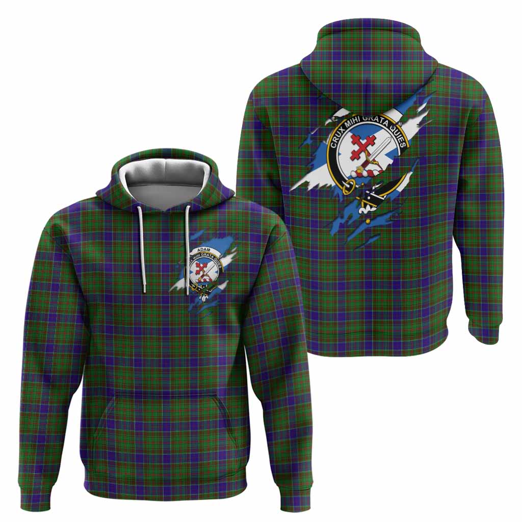 Adam Clan Crest In Me Tartan Hoodie Scotland Flag Style
