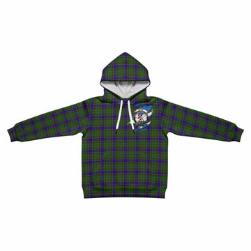 Adam Clan Crest In Me Tartan Kid Hoodie Scotland Flag Style
