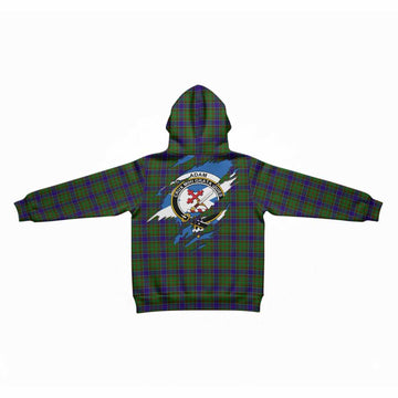 Adam Clan Crest In Me Tartan Kid Hoodie Scotland Flag Style