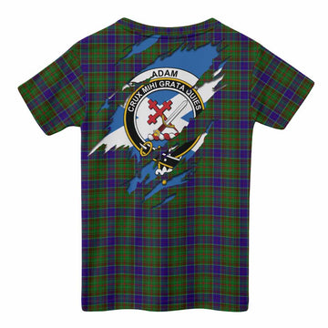 Adam Clan Crest In Me Tartan Kid T-shirt Scotland Flag Style