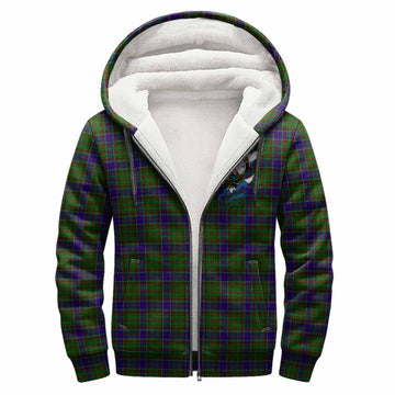 Adam Clan Crest In Me Tartan Sherpa Hoodie Scotland Flag Style