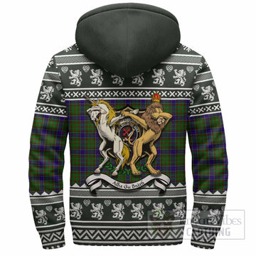 Adam Clan Tartan Crest Christmas Fleece Hoodie Coat of Arms Funny Style