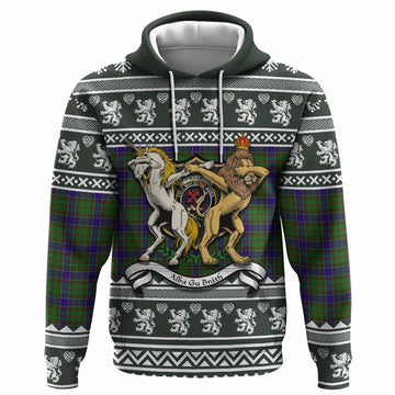 Adam Clan Tartan Crest Christmas Hoodie Coat of Arms Funny Style