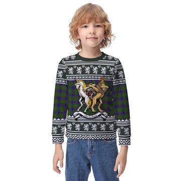Adam Clan Tartan Crest Christmas Kid Ugly Sweatshirt Coat of Arms Funny Style