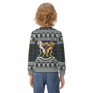 Adam Clan Tartan Crest Christmas Kid Ugly Sweatshirt Coat of Arms Funny Style