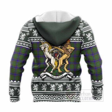 Adam Clan Tartan Crest Christmas Knitted Hoodie Coat of Arms Funny Style