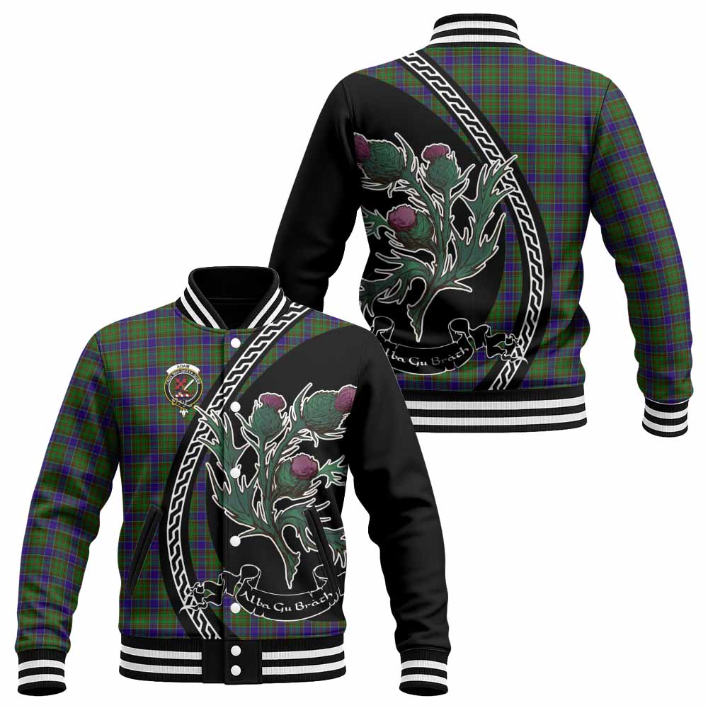 Adam Family Crest Tartan Baseball Jacket Alba Thistle Inspired - Tartan Vibes Clothing