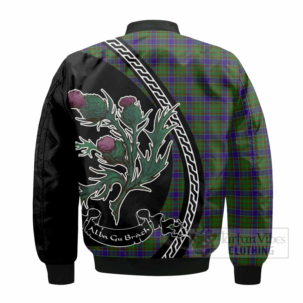 Adam Family Crest Tartan Bomber Jacket Alba Thistle Inspired - Tartan Vibes Clothing