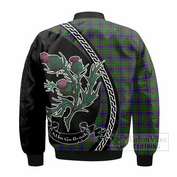 Adam Family Crest Tartan Bomber Jacket Alba Thistle Inspired