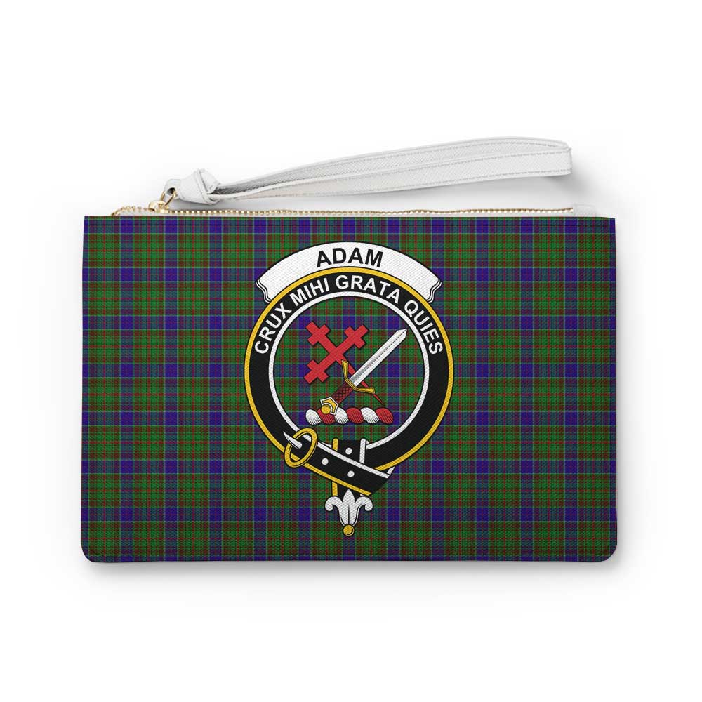 Tartan Vibes Clothing Adam Family Crest Tartan Clutch Bag