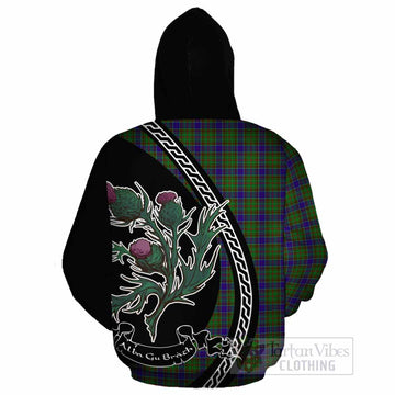 Adam Family Crest Tartan Cotton Hoodie Alba Thistle Inspired