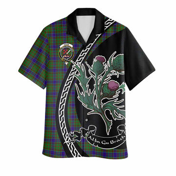 Adam Family Crest Tartan Hawaiian Shirt Alba Thistle Inspired