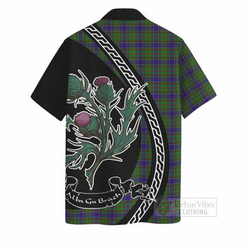 Adam Family Crest Tartan Hawaiian Shirt Alba Thistle Inspired