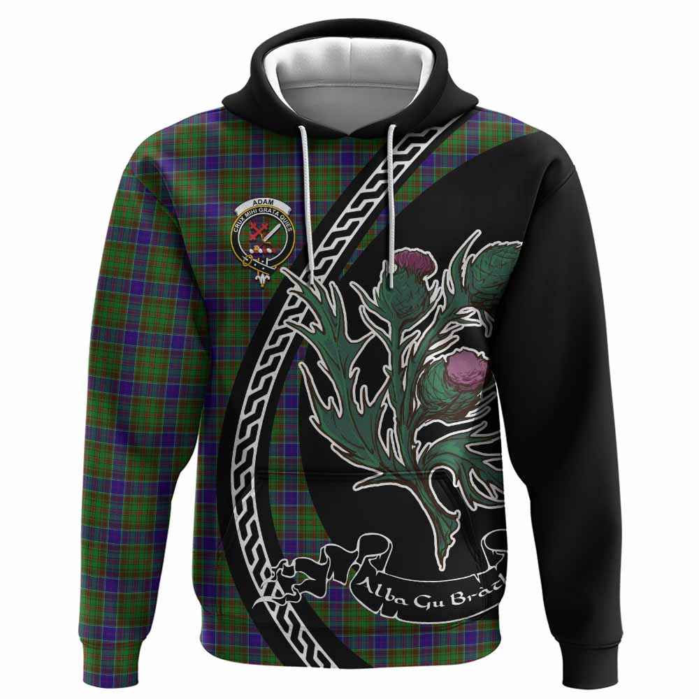 Adam Family Crest Tartan Hoodie Alba Thistle Inspired - Tartan Vibes Clothing