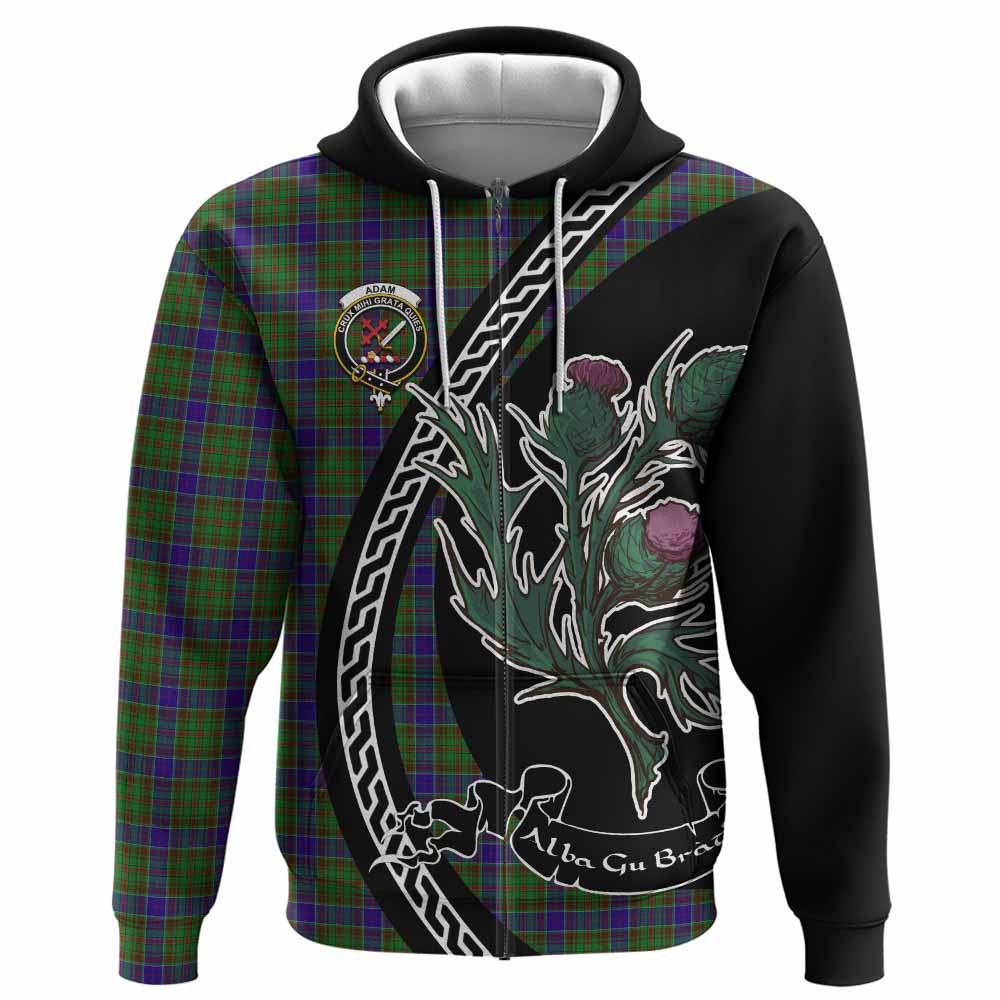 Adam Family Crest Tartan Hoodie Alba Thistle Inspired - Tartan Vibes Clothing