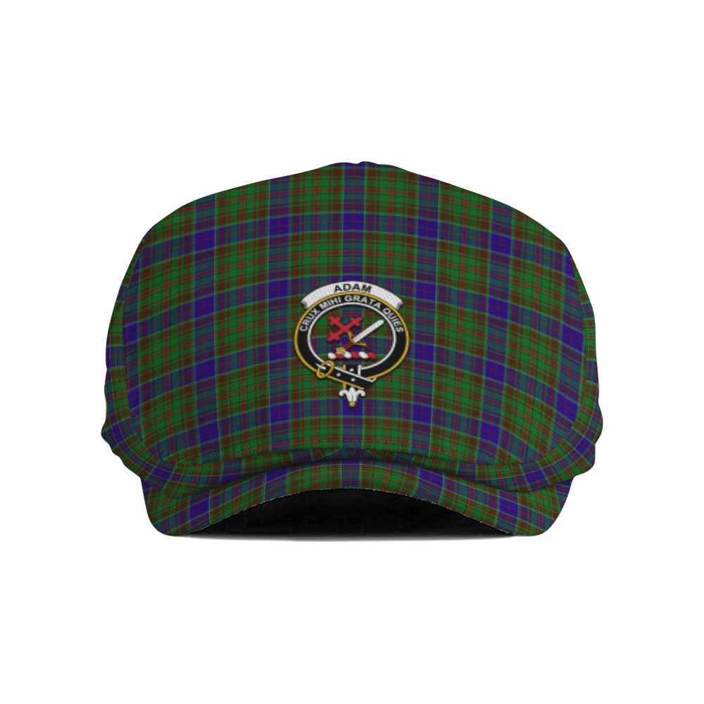 Adam Family Crest Tartan Jeff Cap, Tartan Flat Cap