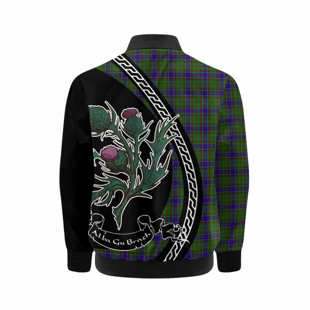 Adam Family Crest Tartan Kid Bomber Jacket Alba Thistle Inspired - Tartan Vibes Clothing