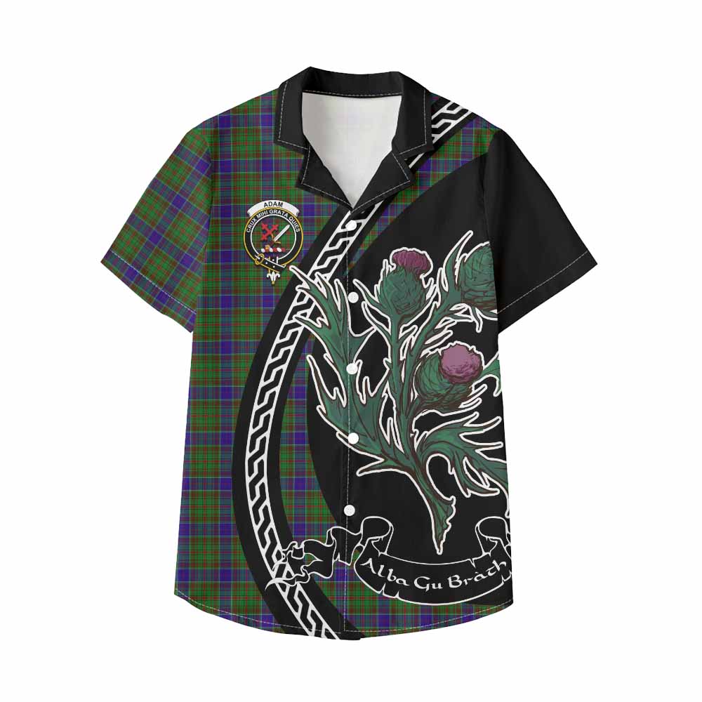 Adam Family Crest Tartan Kid Hawaiian Shirt Alba Thistle Inspired - Tartan Vibes Clothing