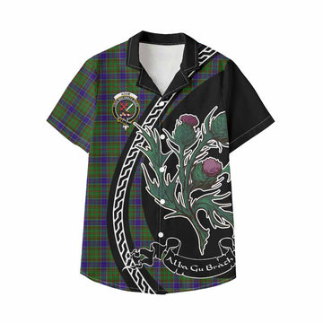 Adam Family Crest Tartan Kid Hawaiian Shirt Alba Thistle Inspired - Tartan Vibes Clothing