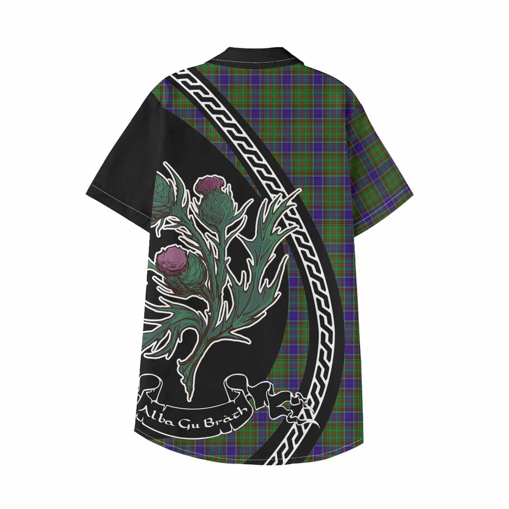 Adam Family Crest Tartan Kid Hawaiian Shirt Alba Thistle Inspired - Tartan Vibes Clothing