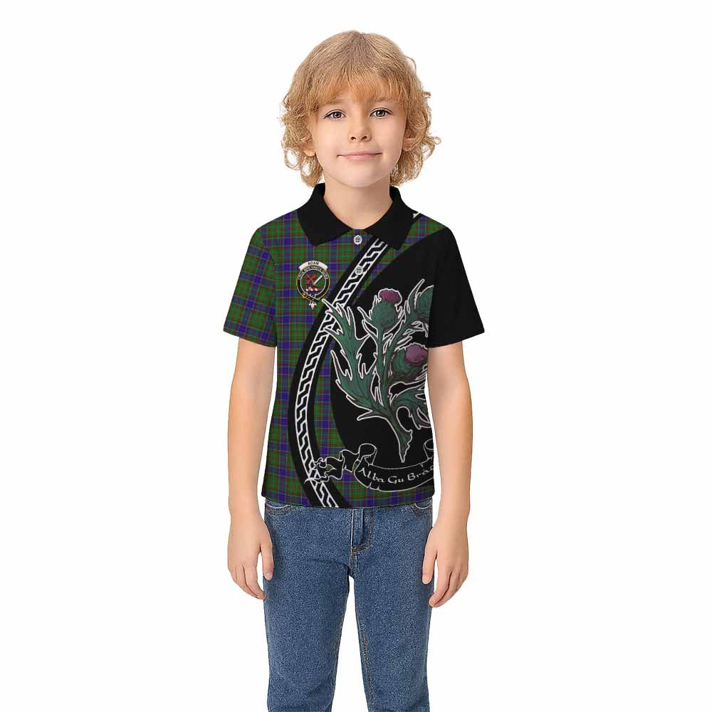 Adam Family Crest Tartan Kid Polo Shirt Alba Thistle Inspired - Tartan Vibes Clothing