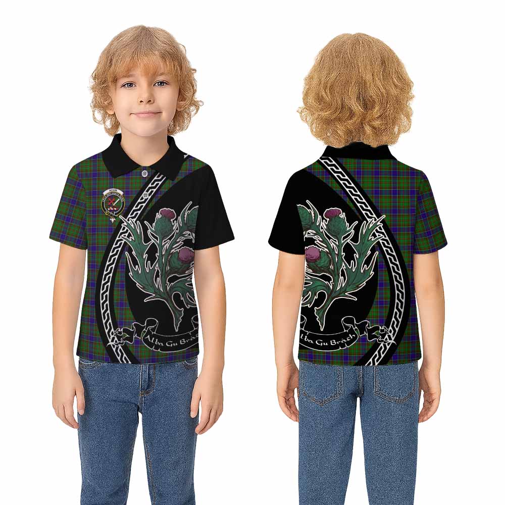 Adam Family Crest Tartan Kid Polo Shirt Alba Thistle Inspired - Tartan Vibes Clothing