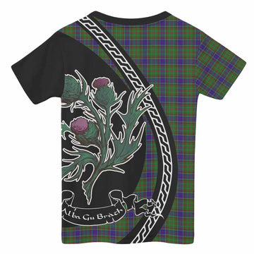 Adam Family Crest Tartan Kid T-shirt Alba Thistle Inspired - Tartan Vibes Clothing