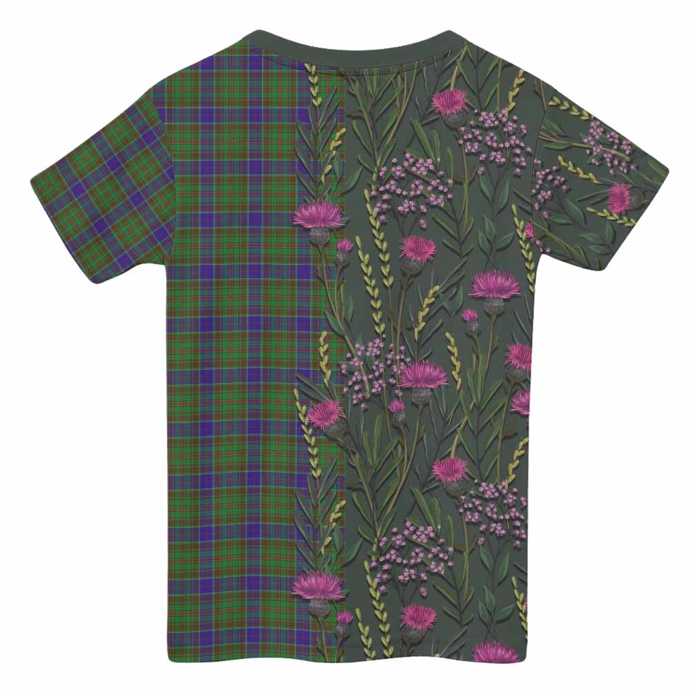 Adam Family Crest Tartan Kid T-shirt Scottish Thistle Flower Pattern Half Style - Tartan Vibes Clothing